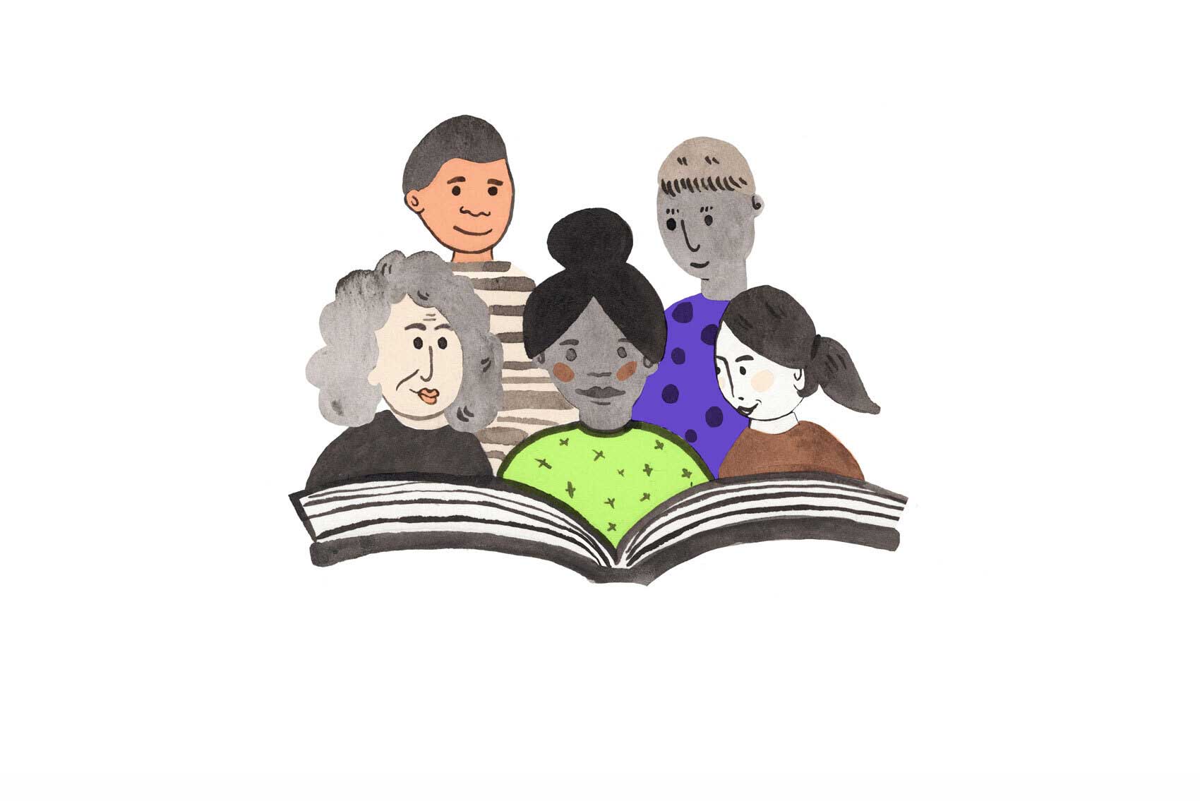 illustration for Sooke Literacy Project website illustration for Sooke Literacy Project website